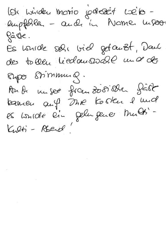 Scan eines Referenzschreibens von einer privaten Veranstaltung, FB-0210