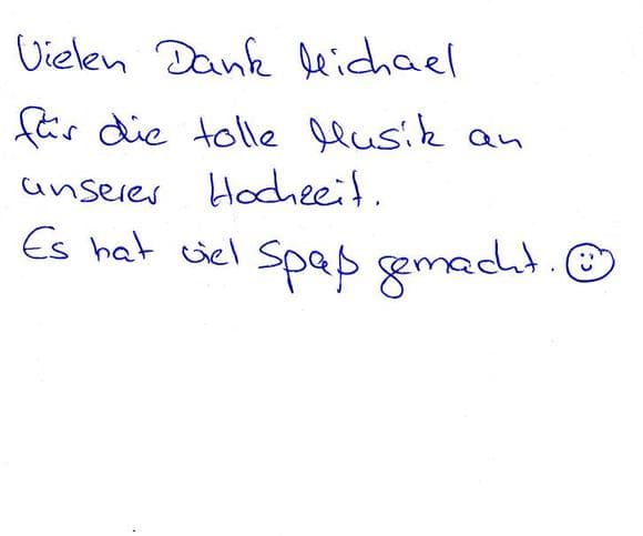 Scan eines Referenzschreibens von einer privaten Veranstaltung, FB-0470
