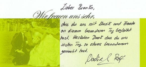 Scan eines Referenzschreibens von einer privaten Veranstaltung, FB-0630
