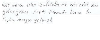Scan eines Referenzschreibens von einer privaten Veranstaltung, FB-0660