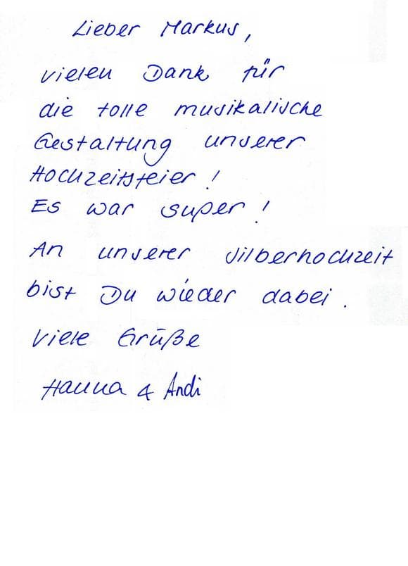 Scan eines Referenzschreibens von einer privaten Veranstaltung, FB-0710