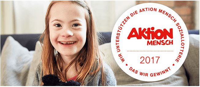 Siegel Wir unterstützen das Aktion Mensch Projekt 2017